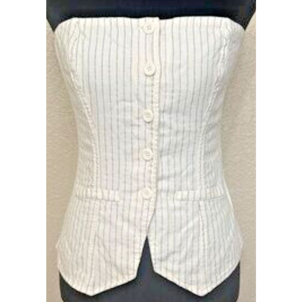 NWT Womens Tube Top M Coastal Chic European Summer Modern Officewear Corporate